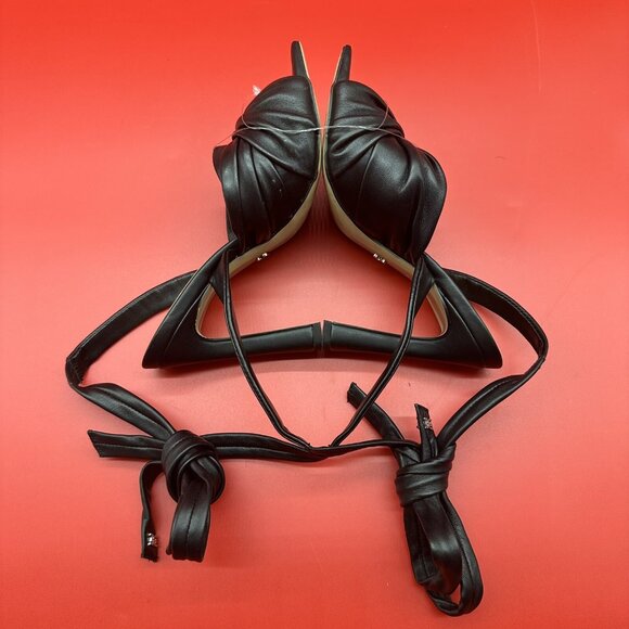 Sam Edelman Lenora Black Twisted Leather Stiletto Sandals Women's Size 5.5M - Picture 10 of 12